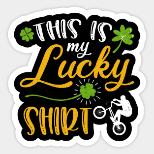 BMX This is My Lucky Shirt St Patrick's Day Sticker